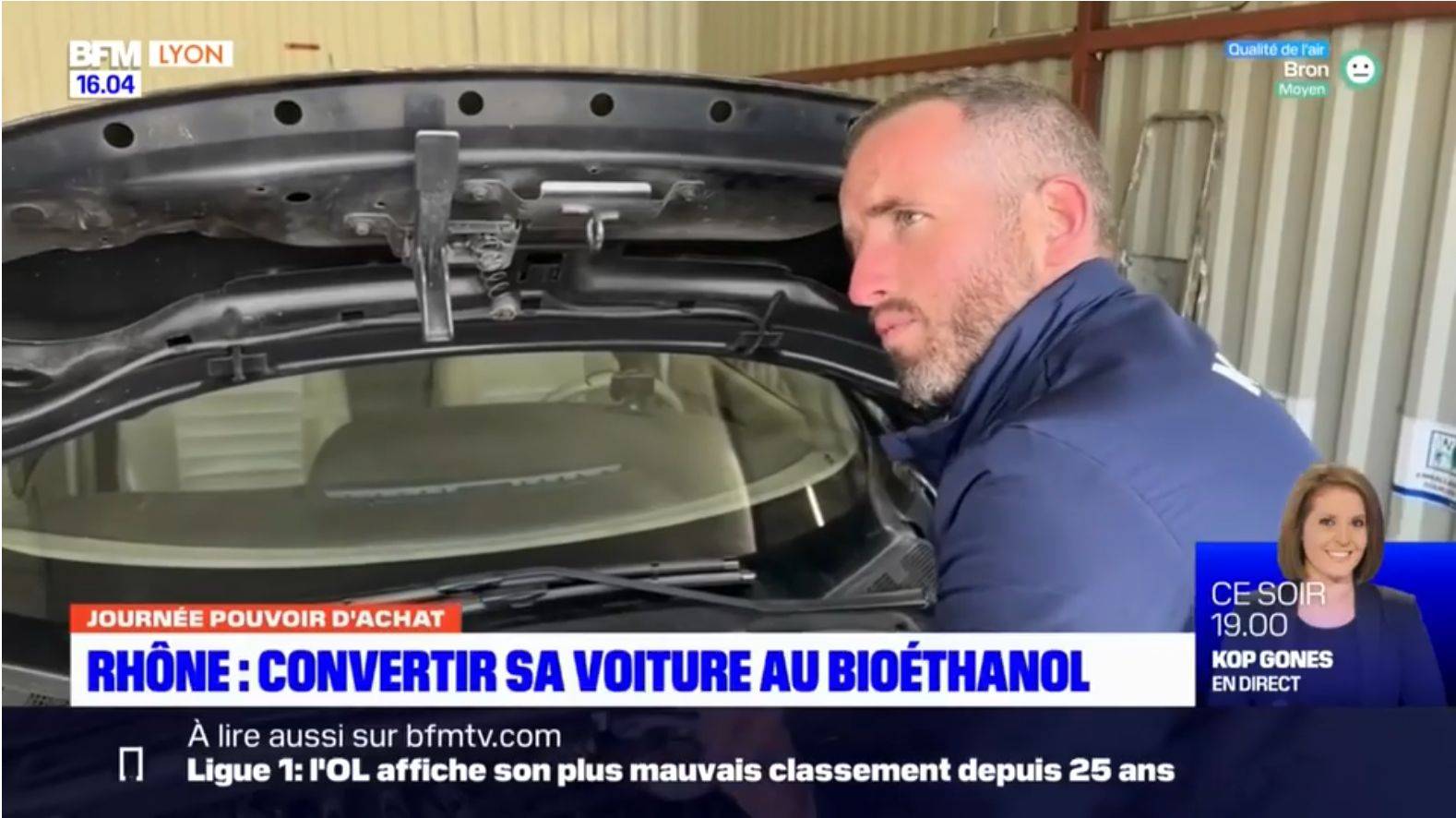 bfmtv lyon rhône garage conversion bioethanol garage mabagnol à anse 